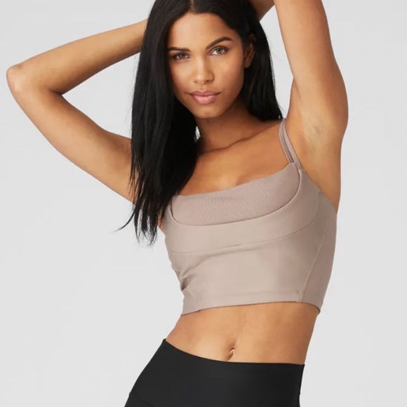 ALO Yoga Tops - ALO Yoga Taupe Tank Top